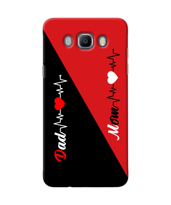 Mom Dad Heart Line Samsung J7 2016 Back Cover