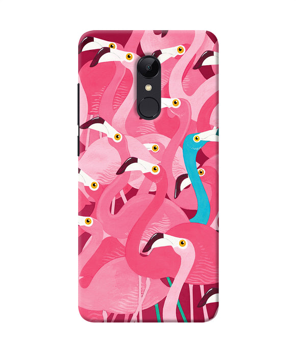 Abstract Sheer Bird Pink Print Redmi Note 4 Back Cover