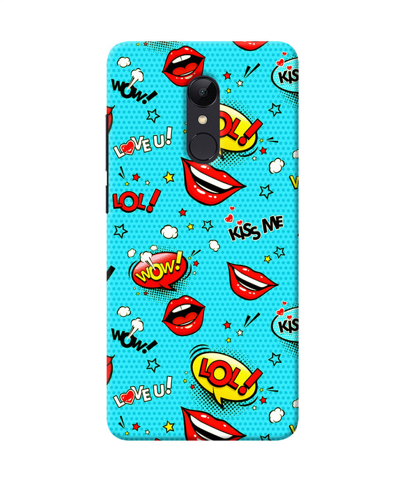 Lol Lips Print Redmi Note 4 Back Cover