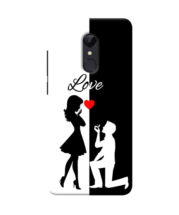 Love Propose Black And White Redmi Note 4 Back Cover