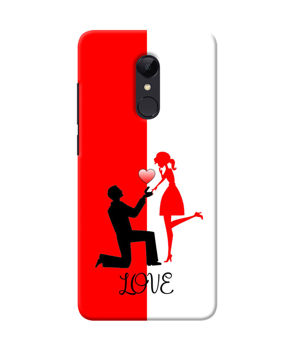 Love Propose Red And White Redmi Note 4 Back Cover