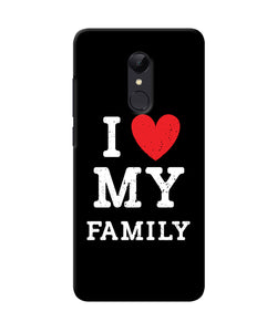 I Love My Family Redmi Note 4 Back Cover