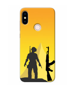 PUBG Silhouette Redmi Note 5 Pro Real 4D Back Cover