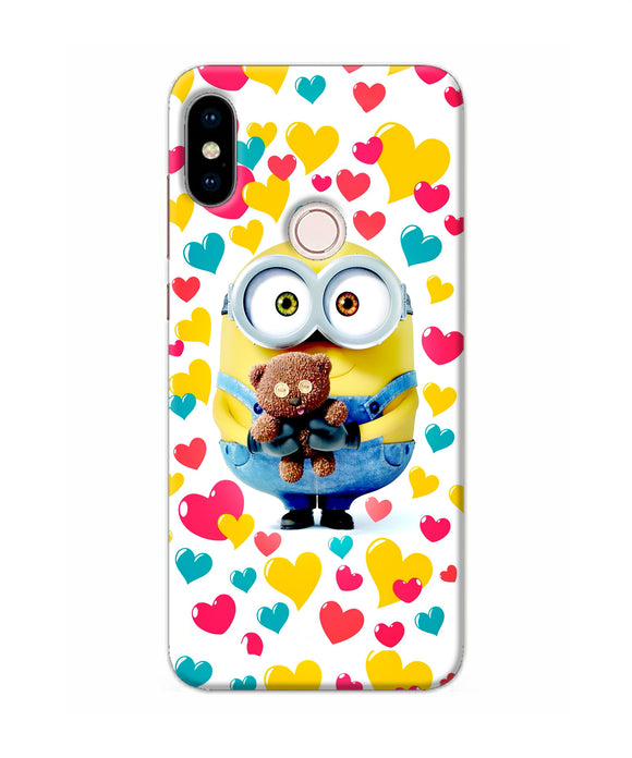 Minion Teddy Hearts Redmi Note 5 Pro Back Cover