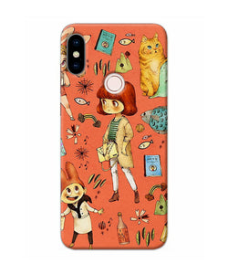 Canvas Little Girl Print Redmi Note 5 Pro Back Cover