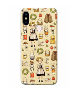 Canvas Girl Print Redmi Note 5 Pro Back Cover