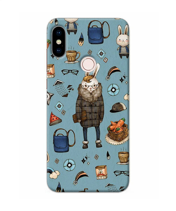 Canvas Rabbit Print Redmi Note 5 Pro Back Cover