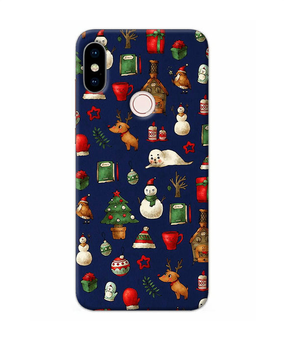 Canvas Christmas Print Redmi Note 5 Pro Back Cover