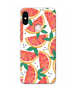 Abstract Orange Print Redmi Note 5 Pro Back Cover