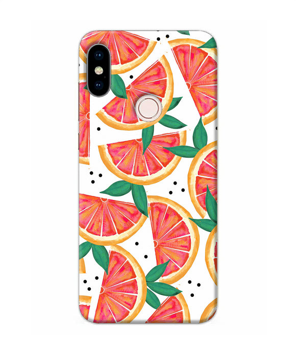 Abstract Orange Print Redmi Note 5 Pro Back Cover