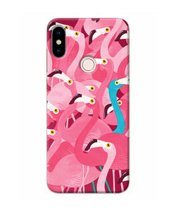 Abstract Sheer Bird Pink Print Redmi Note 5 Pro Back Cover