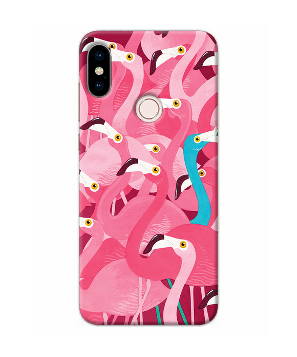 Abstract Sheer Bird Pink Print Redmi Note 5 Pro Back Cover