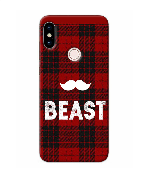 Beast Red Square Redmi Note 5 Pro Back Cover