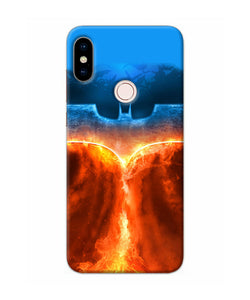 Burning Batman Logo Redmi Note 5 Pro Back Cover