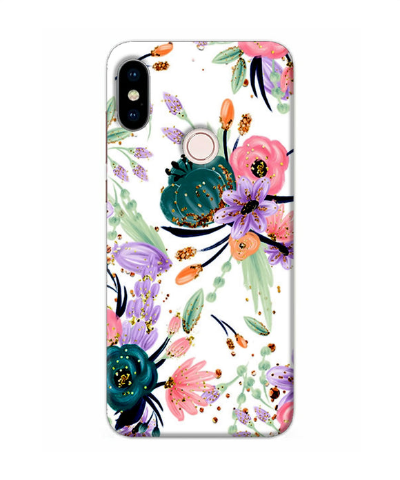 Abstract Flowers Print Redmi Note 5 Pro Back Cover