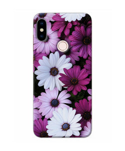 White Violet Flowers Redmi Note 5 Pro Back Cover