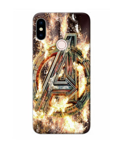 Avengers Burning Logo Redmi Note 5 Pro Back Cover