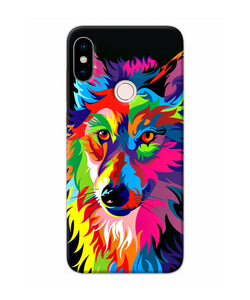 Colorful Wolf Sketch Redmi Note 5 Pro Back Cover