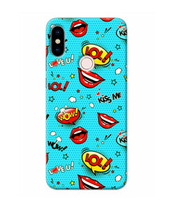 Lol Lips Print Redmi Note 5 Pro Back Cover