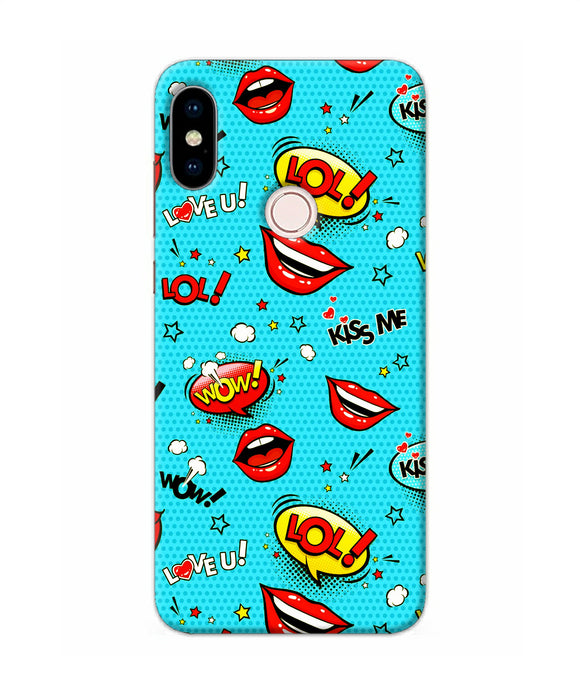 Lol Lips Print Redmi Note 5 Pro Back Cover