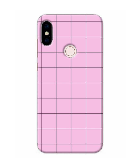 Pink Square Print Redmi Note 5 Pro Back Cover