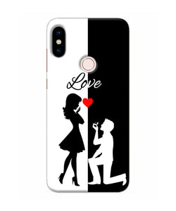 Love Propose Black And White Redmi Note 5 Pro Back Cover