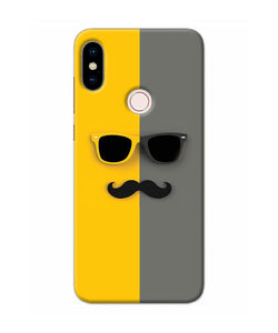 Mustache Glass Redmi Note 5 Pro Back Cover