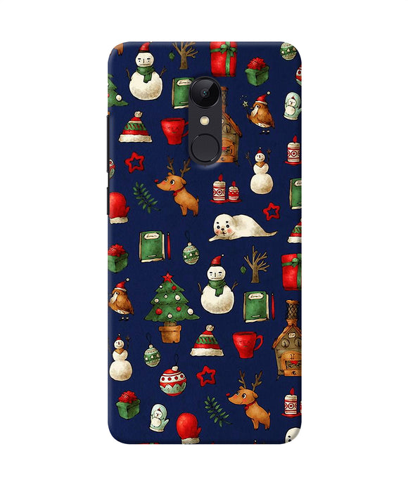 Canvas Christmas Print Redmi Note 5 Back Cover