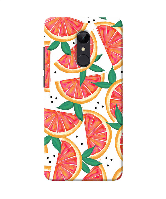 Abstract Orange Print Redmi Note 5 Back Cover
