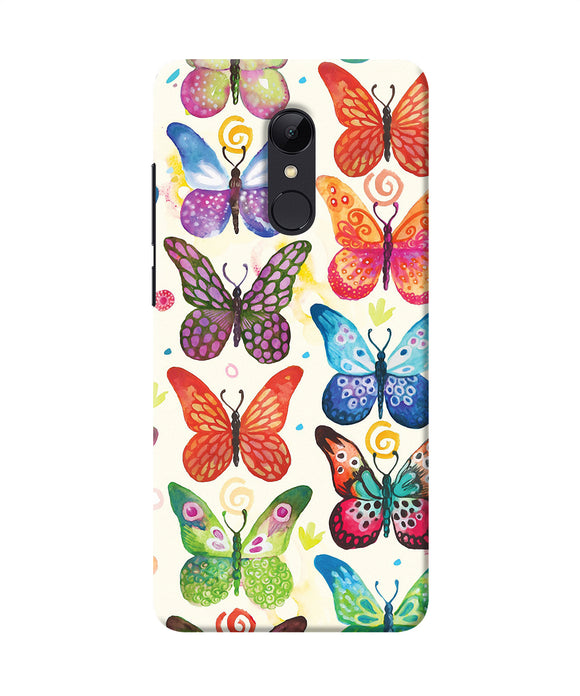 Abstract Butterfly Print Redmi Note 5 Back Cover