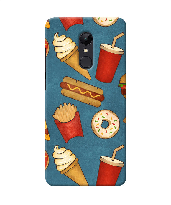 Abstract Food Print Redmi Note 5 Back Cover