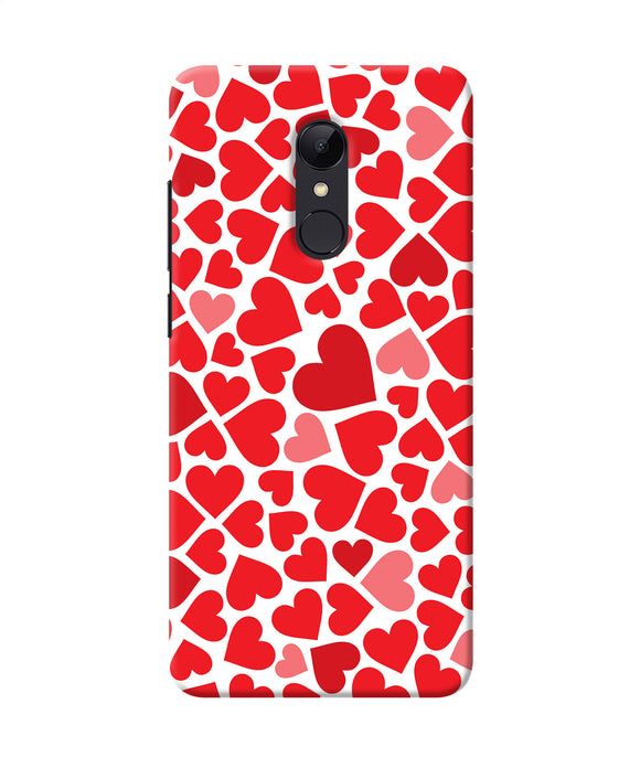 Red Heart Canvas Print Redmi Note 5 Back Cover