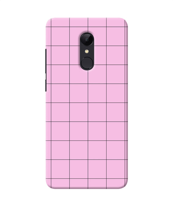 Pink Square Print Redmi Note 5 Back Cover