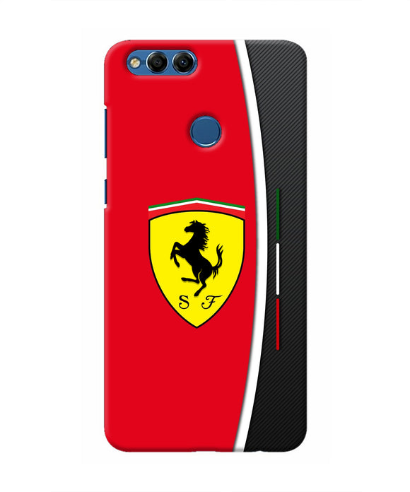 Ferrari Abstract Maroon Honor 7X Real 4D Back Cover