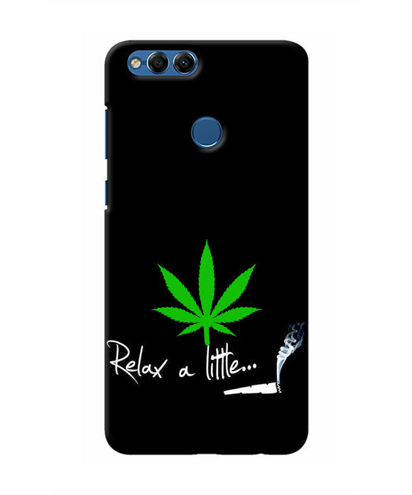 Weed Relax Quote Honor 7X Real 4D Back Cover