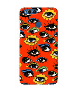 Abstract Eyes Pattern Honor 7x Back Cover