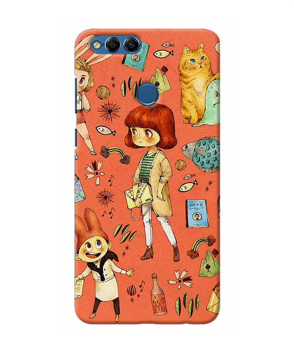 Canvas Little Girl Print Honor 7x Back Cover