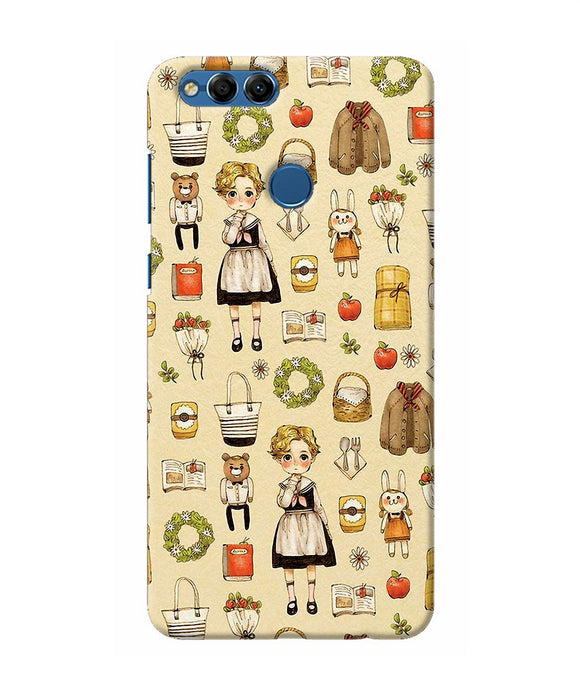 Canvas Girl Print Honor 7x Back Cover