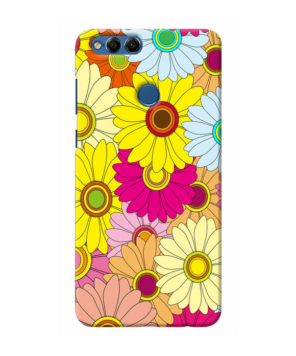 Abstract Colorful Flowers Honor 7x Back Cover