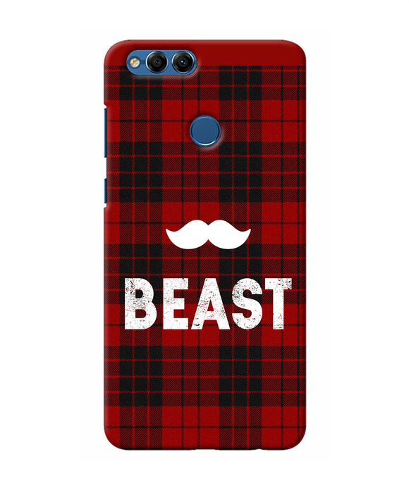 Beast Red Square Honor 7x Back Cover