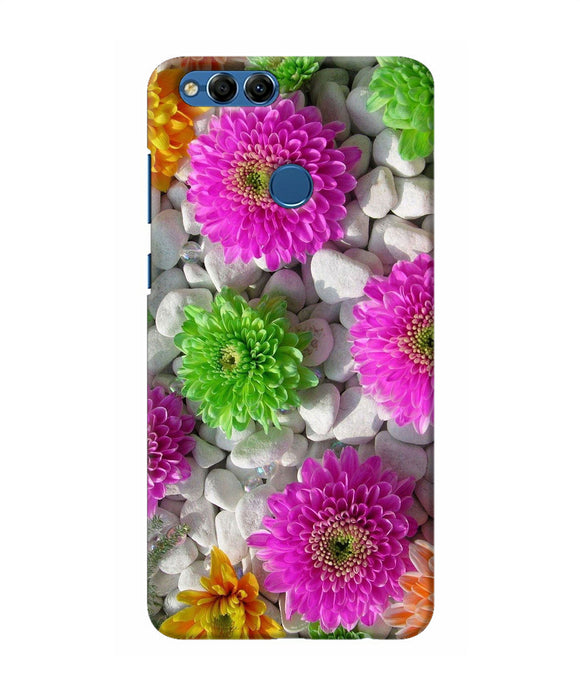 Natural Flower Stones Honor 7x Back Cover