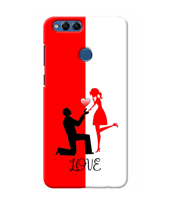 Love Propose Red And White Honor 7x Back Cover