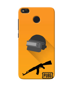 PUBG Helmet and Gun Redmi 4 Real 4D Back Cover