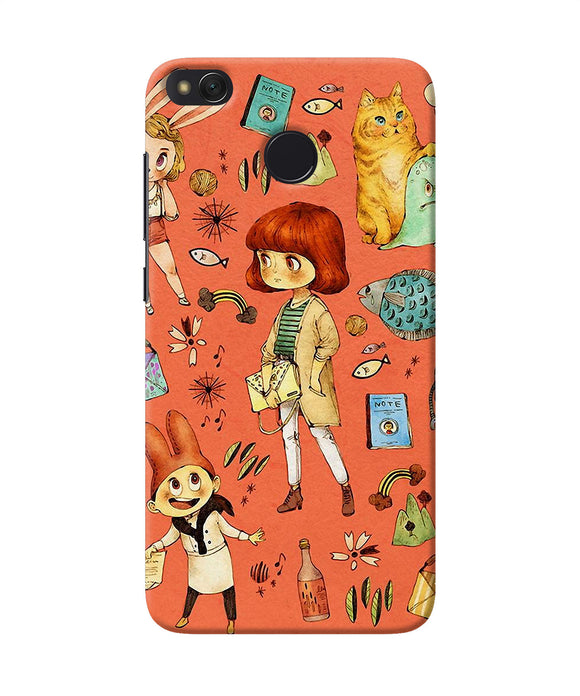 Canvas Little Girl Print Redmi 4 Back Cover