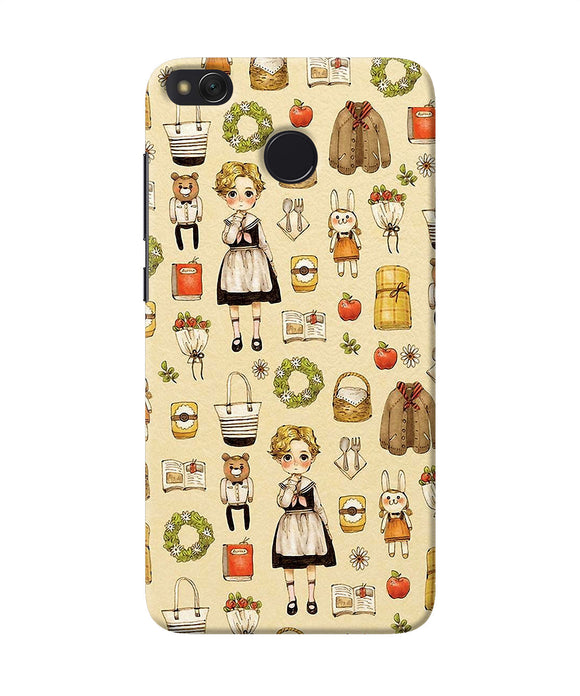 Canvas Girl Print Redmi 4 Back Cover