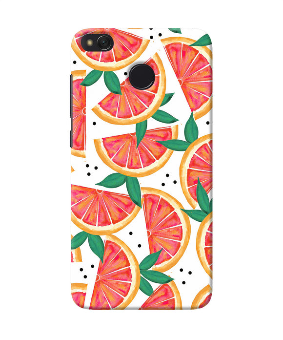 Abstract Orange Print Redmi 4 Back Cover