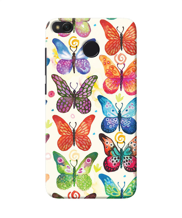 Abstract Butterfly Print Redmi 4 Back Cover