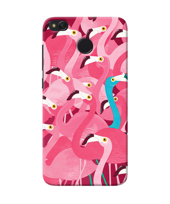 Abstract Sheer Bird Pink Print Redmi 4 Back Cover