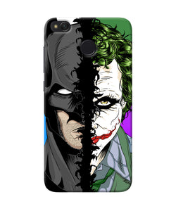 Batman Vs Joker Half Face Redmi 4 Back Cover