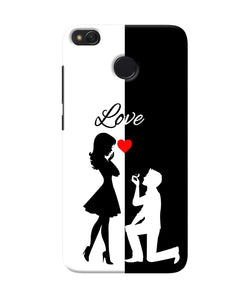 Love Propose Black And White Redmi 4 Back Cover